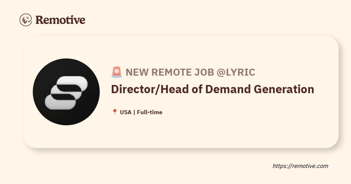 Director/Head of Demand Generation