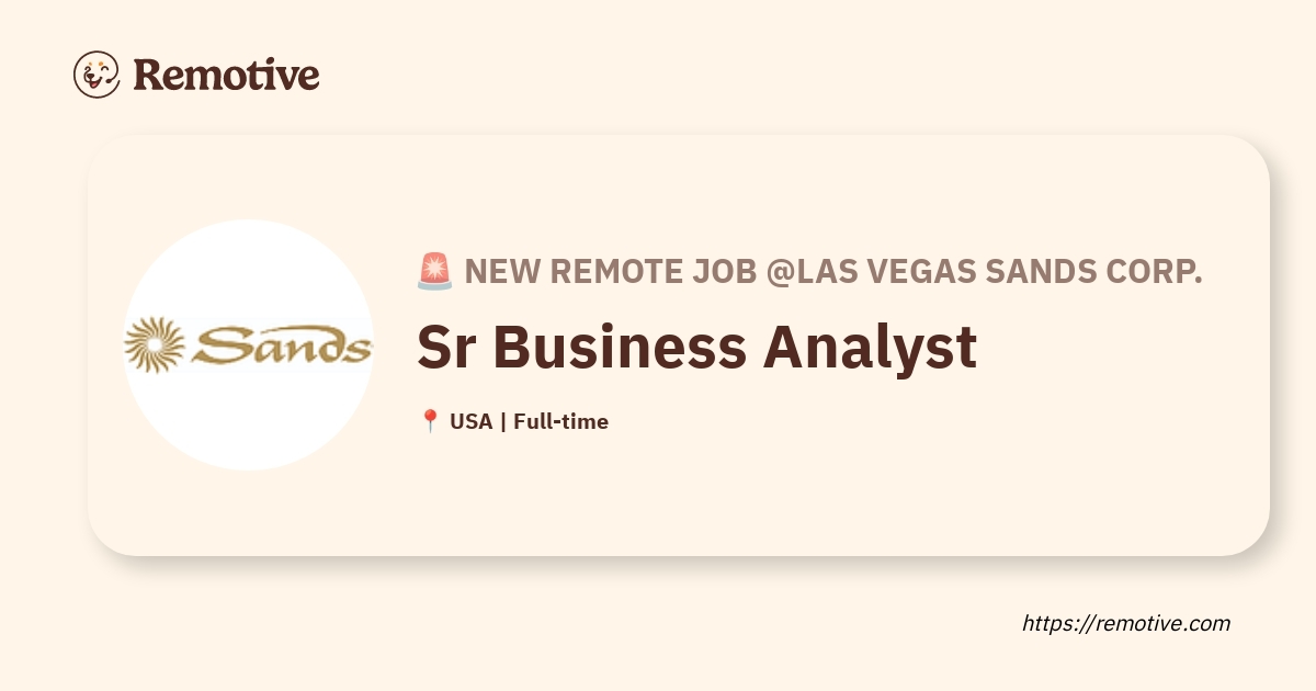 Sr Business Analyst