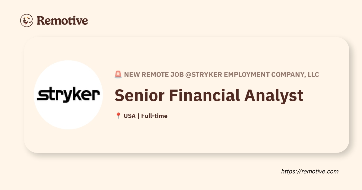 Senior Financial Analyst