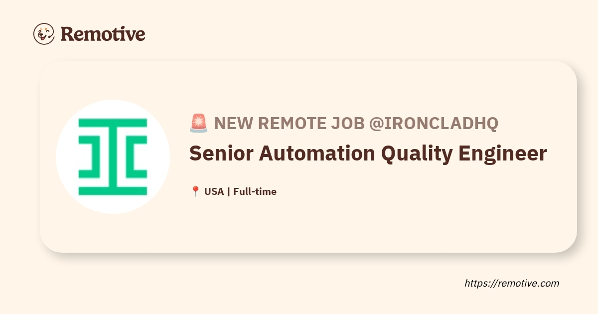 Senior Automation Quality Engineer