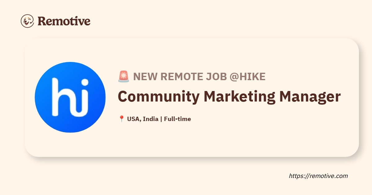 Community Marketing Manager