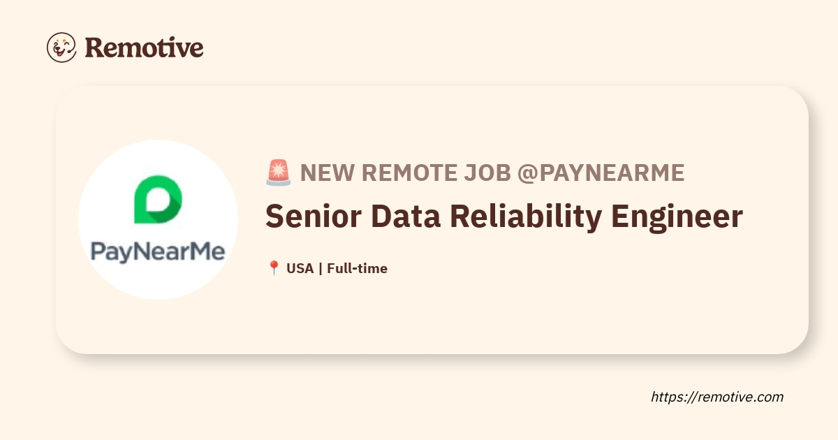 Senior Data Reliability Engineer