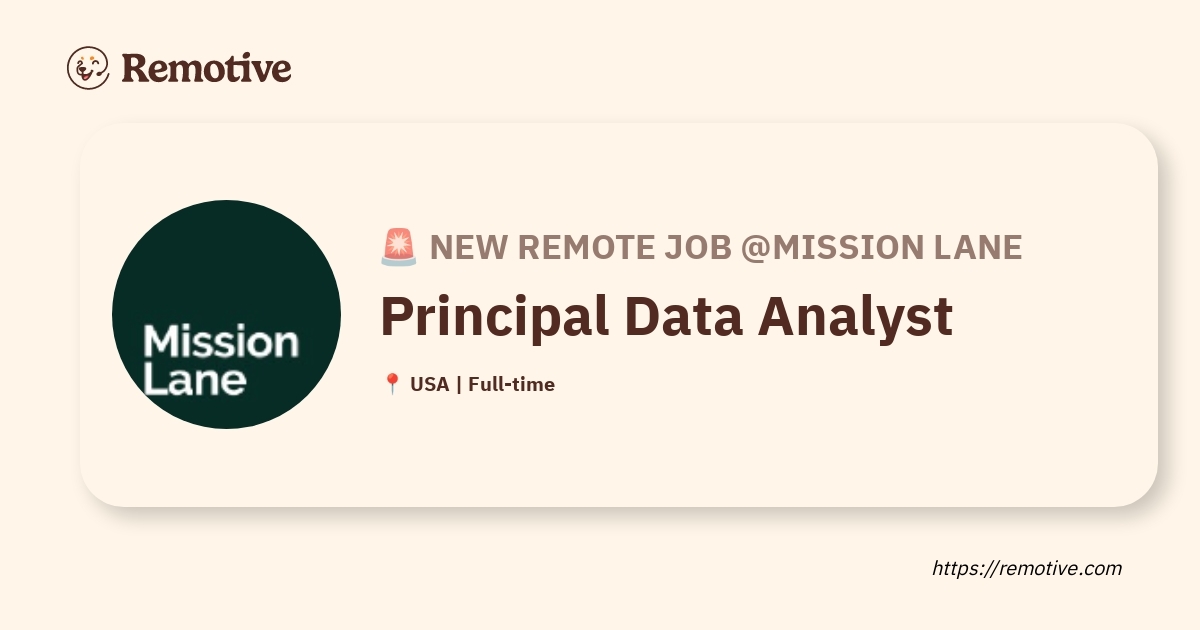 Principal Data Analyst