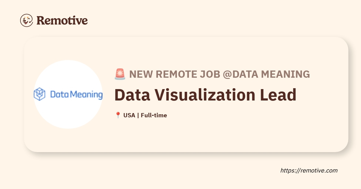 Data Visualization Lead