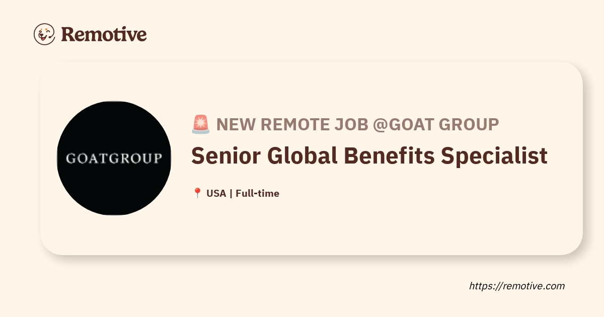 Senior Global Benefits Specialist