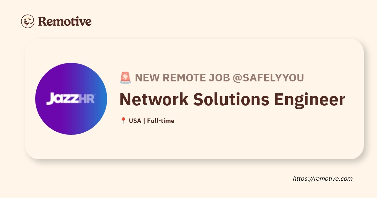 Network Solutions Engineer