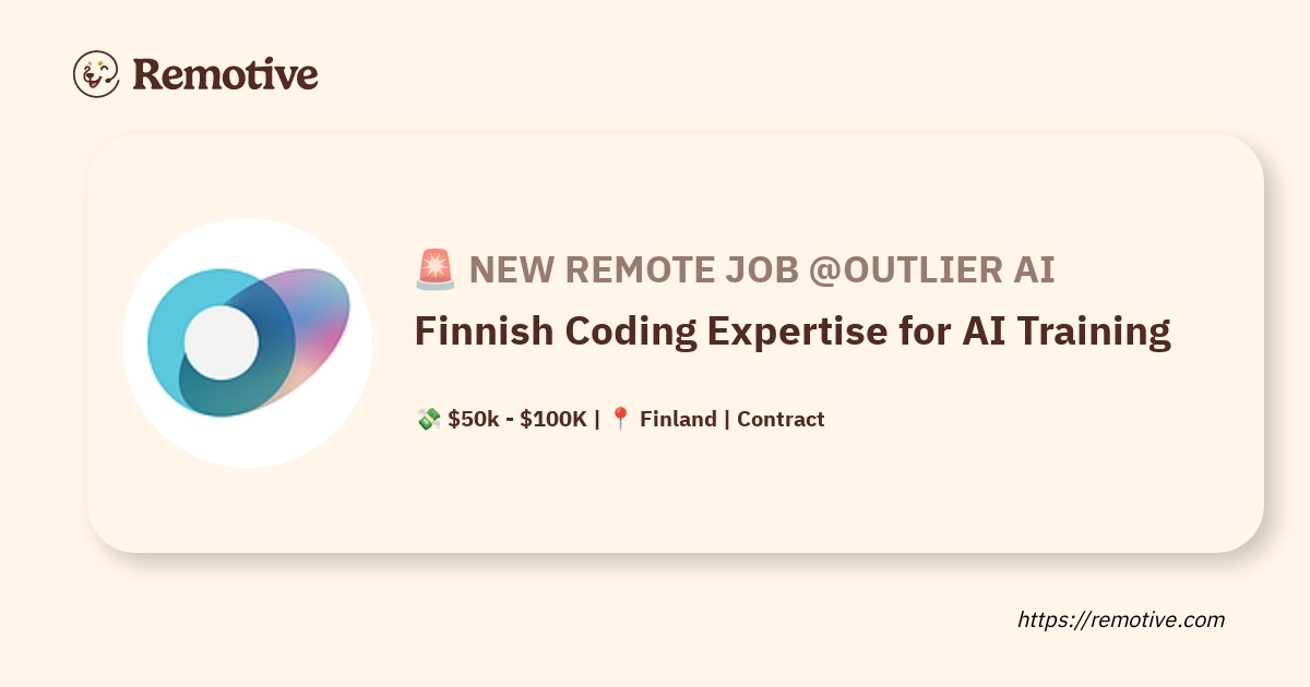 Remote Finnish Coding Expertise for AI Training