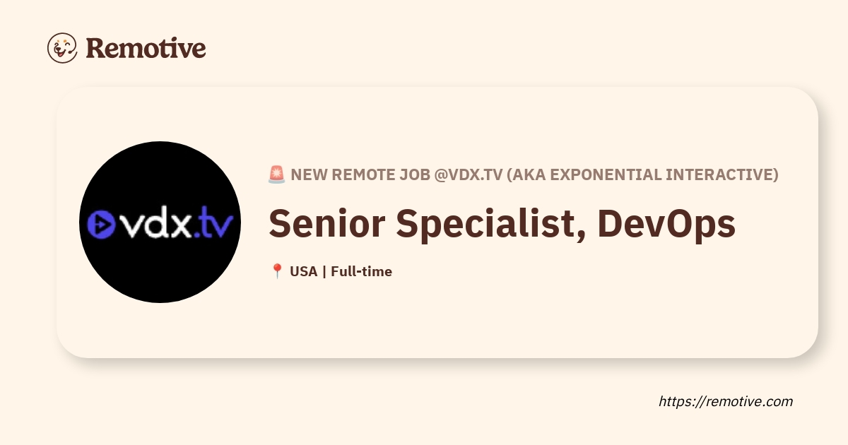 Senior Specialist, DevOps