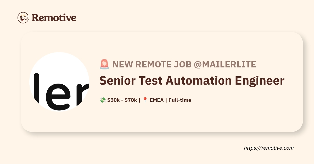 Senior Test Automation Engineer