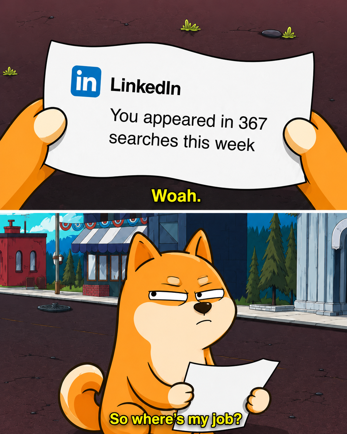 LinkedIn doge meme